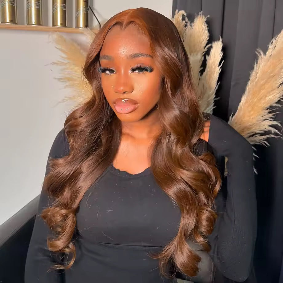 CHOCOLATE BROWN BODY WAVE 13*4,13*6