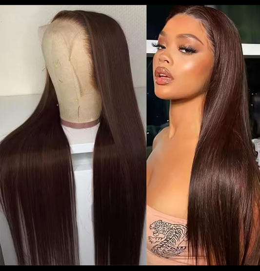 Straight Chocolate Brown 4*4,13*4,13*6 HD LACE