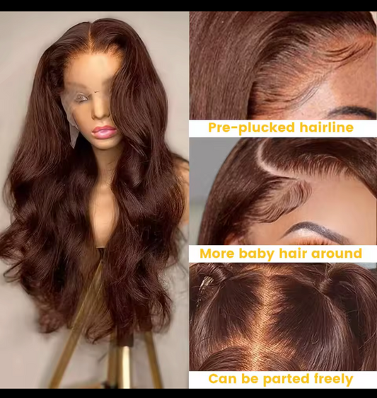 CHOCOLATE BROWN BODY WAVE 13*4,13*6